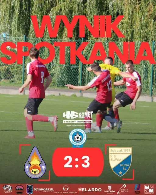 Strażak Mikołów przegrywa ze Slavią Ruda Śląska 2:3 po bramce w doliczonym czasie