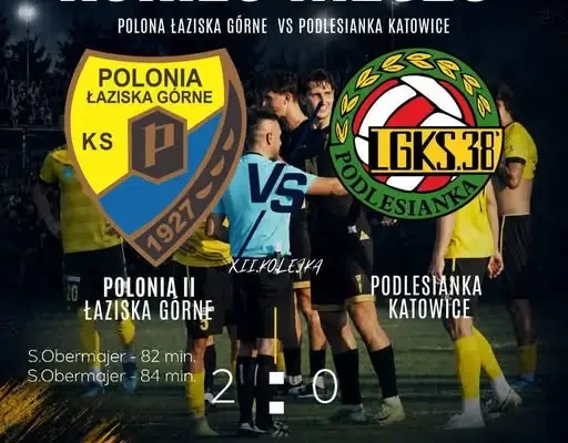 Polonia Łaziska Górne pokonuje Podlesiankę Katowice. Dwie asysty Pipii i dwa gole Obermajera