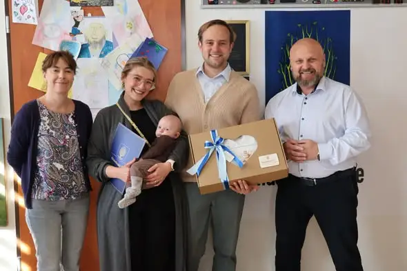 Orzeszkowy Start: Jurek Kędzierski najmłodszym mieszkańcem z wyprawką