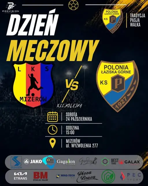 LKS Mizerów podejmuje Polonię II Łaziska Górne w 12. kolejce klasy B